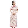 Traditional silk cheongsam 1011 new women's retro improved Chinese style young mulberry silk dress medium and long
