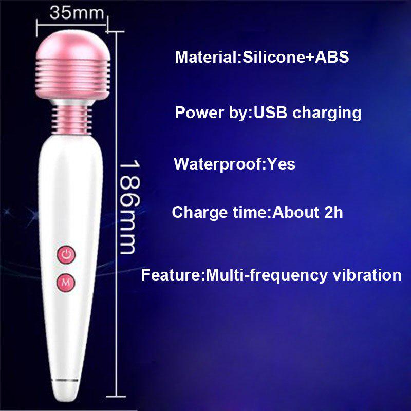 Superstarker USB-aufladbarer Vibrator, Spielzeug für Frauen, Zauberstab-Massagegerät, Vibratoren für Frauen, Klitoris