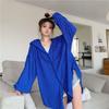 Übergroße Kapuzenmäntel Damen Sommertrend Dünner Sonnenschutz-Hoodie Mittellange Klimatisierte Strickjacke Jacke Mode Lässige Oberteile