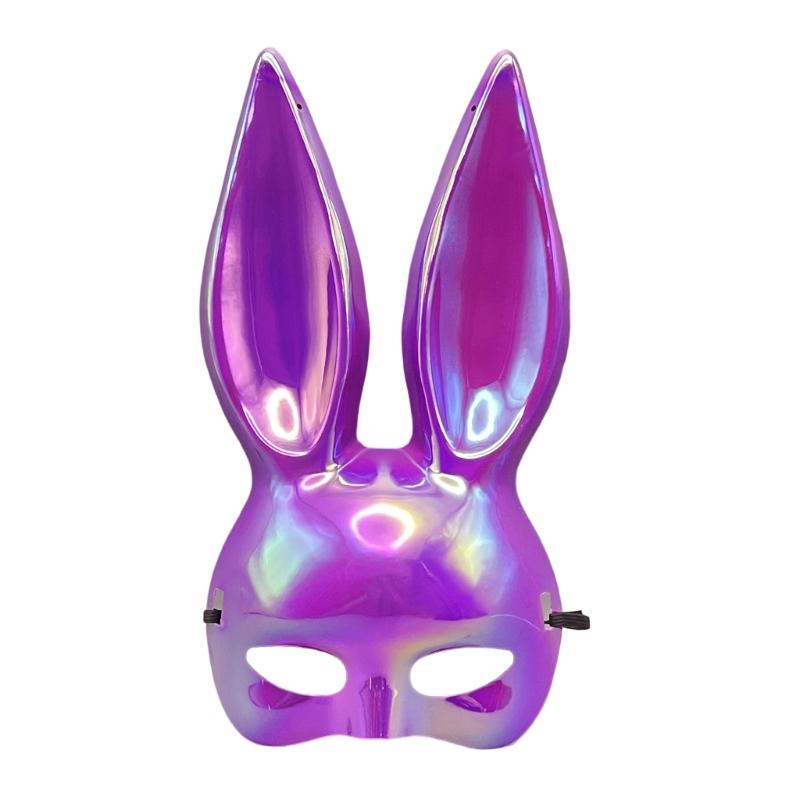 Women Bunnies Mask Masquerades Mask Animal Half Face Mask Rabbit Ears Mask for Cosplay Halloween Costume Accessory Gift