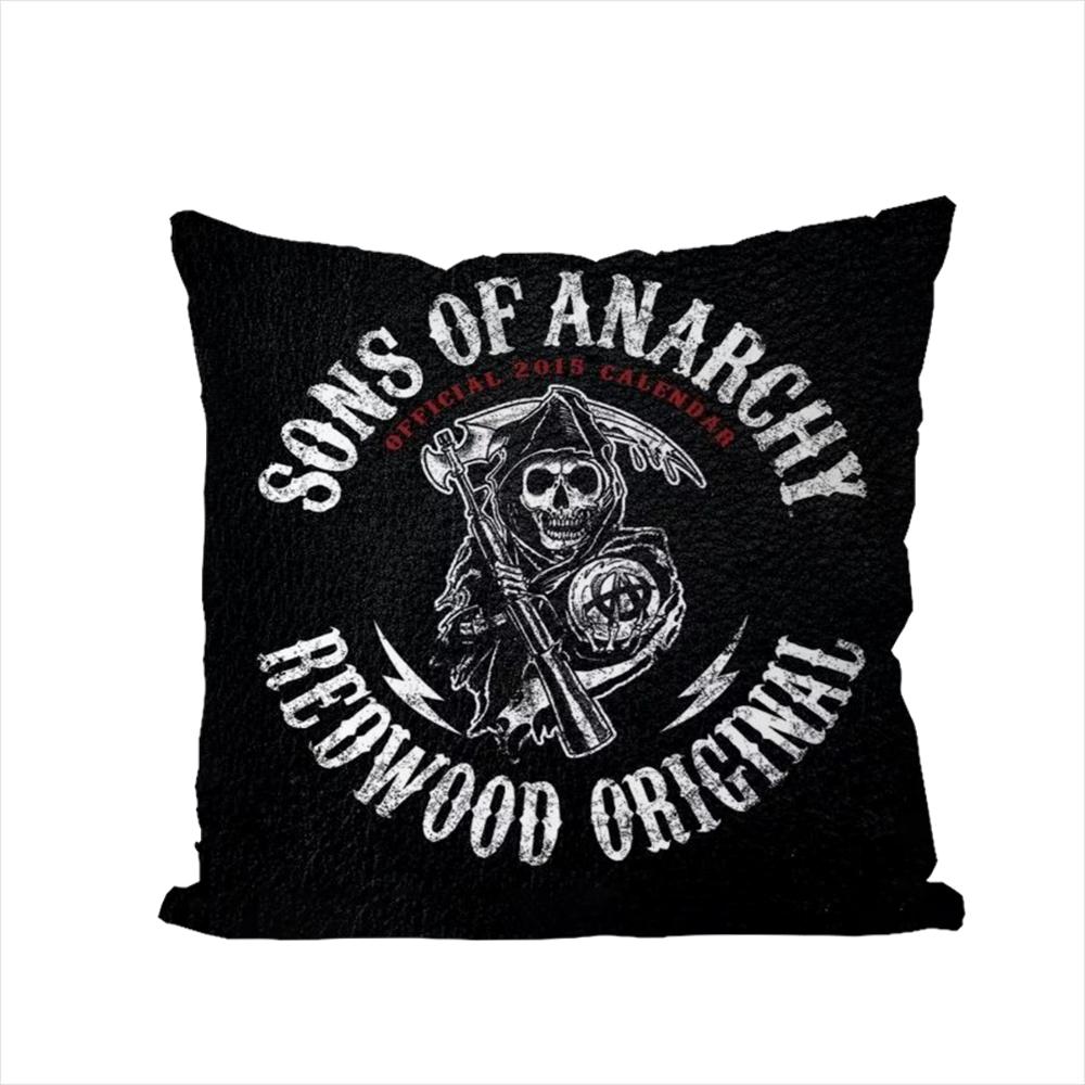 SSons Of Anarchy Pillow Case For Car Sofa Decorative Home Doublesided Print Plush Square Throw Pillow Cushion Cover