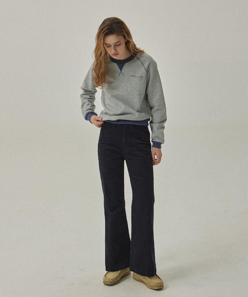 MAGOODGAN Chera 4805 Corduroy Navy Bell-Bottom Pants