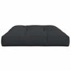Black Pallet Cushion 120 X 80 X 12 Cm Fabric