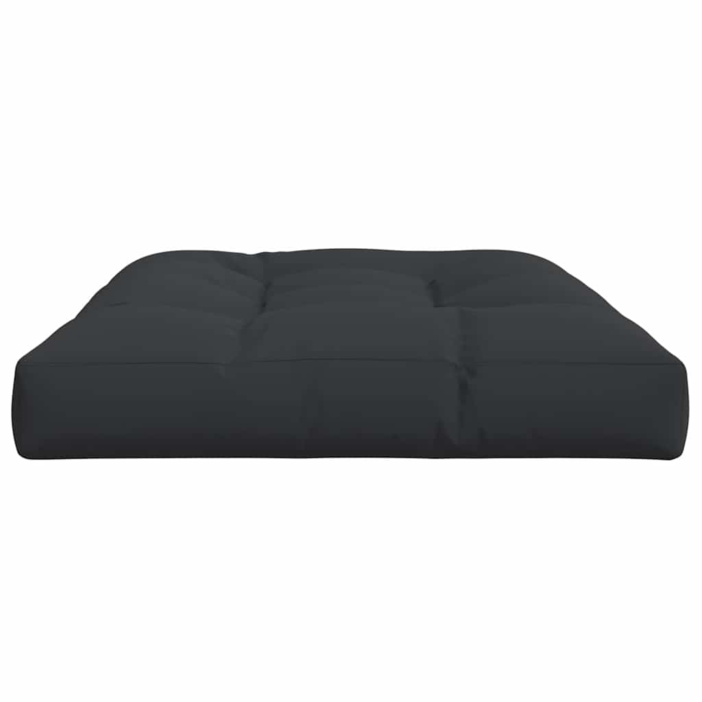 Black Pallet Cushion 120 X 80 X 12 Cm Fabric
