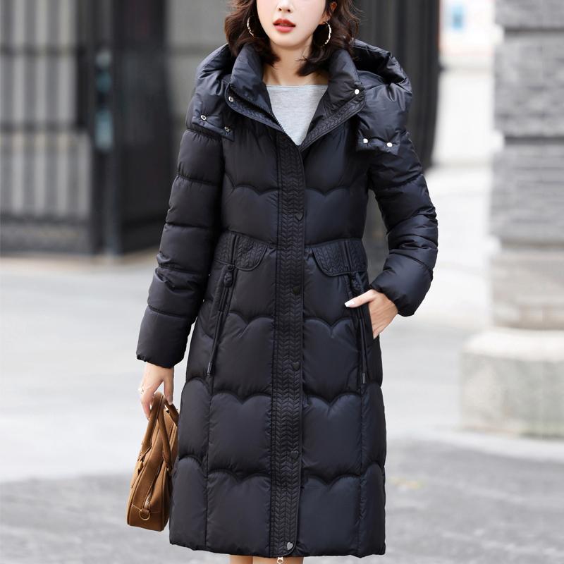 Fashion Woman Parkas Winter Long Coats Hooded Thick Warm Overcoat Women's Jackets