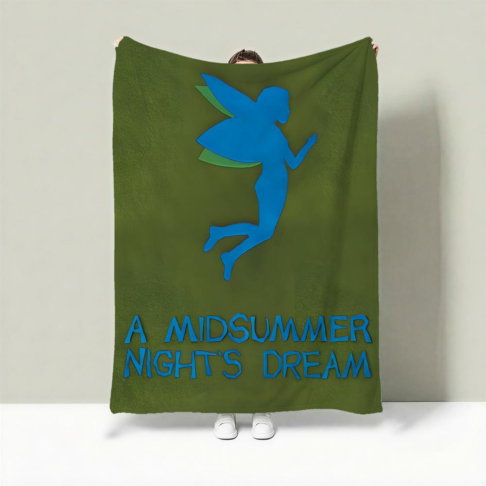 Drama A-A Midsummer Night s Dream Throw Lightweight 240g Flannel Blanket Soft Skin-friendly for Summer Cooling 75X95CM