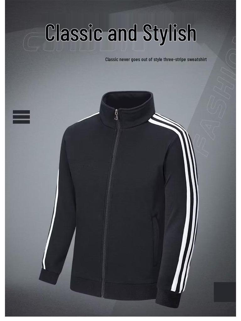 Men's Spring and Autumn Stand-Up Collar Casual Jackets, All-Match Outerwear, and Baseball Jackets