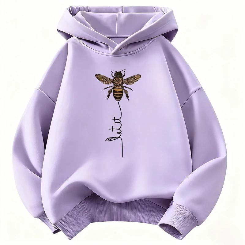 Latest Autumn-winter Design - Bee Pattern Children's Hooded Sweatshirt, Boys' and Girls' Warmth-Keeping Sweatshirt