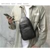 Men's Chest Bag, Genuine Leather Crossbody Bag, Men's Wear-resistant, Expandable, and Reduced Weight