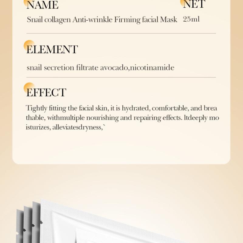 Snail Mask SADOER Collagen Anti-Wrinkle Firming Fine Skin Mask