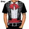 Men's Fashion Black T-Shirt Mexican Mariachi 3d Print T-Shirt Funny Streetwear Short Sleeve T-Shirt