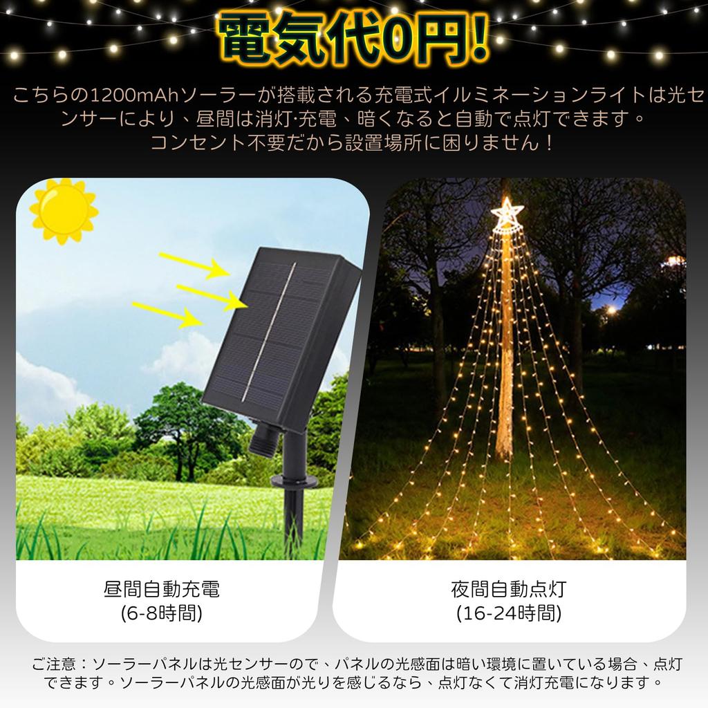 CHMKSTC LED-Beleuchtung Weihnachtsbaum Dekoration 280 String Drape Fairy LED USB Remote Memory 8 Beleuchtung Timer IP44 Hoch Für Baumlicht, Licht, 2M8