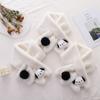 Autumn and Winter Warm Cute White Plush Scarf Girl Cartoon Scarf New Winter Thickened Versatile Neck Cover