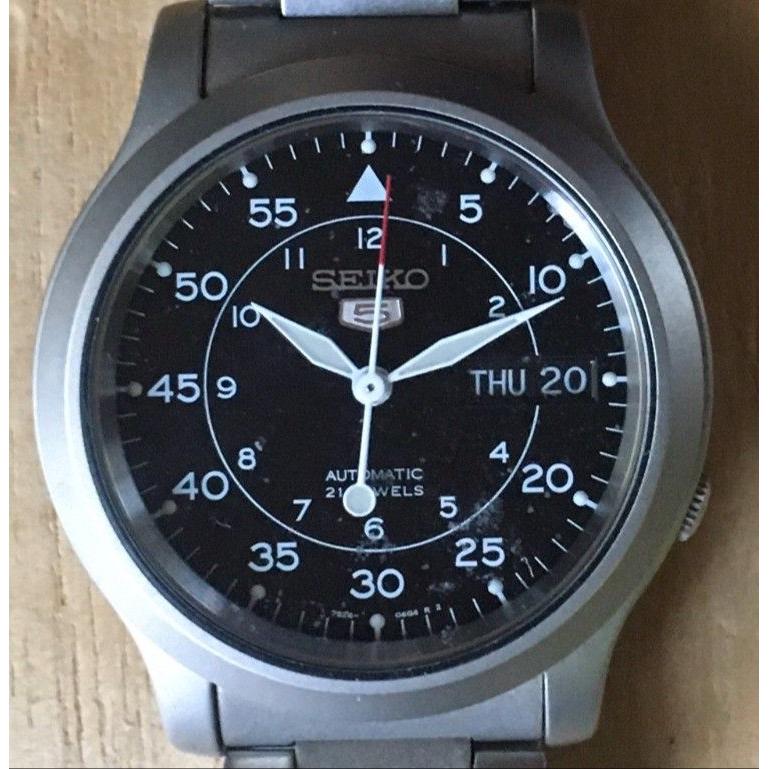 [Good Condition] SEIKO 5 SNK809K1 Black Dial Automatic Military Watch