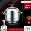Großvolumiger Dampfkochtopf aus 316 Edelstahl mit 2/3/4 Einsätzen für Suppe, Mantou und Fisch