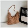 Lazy Wind Relaxation Large Capacity Woven Bag for Women's Summer Beach Vacation Single Shoulder Beach Bag Straw Woven Tote Bag