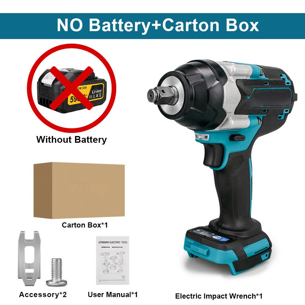 1/2 Inch Screwdriver Power Tools Brushless Electric Impact Wrench Rechargeable Cordless Wrench