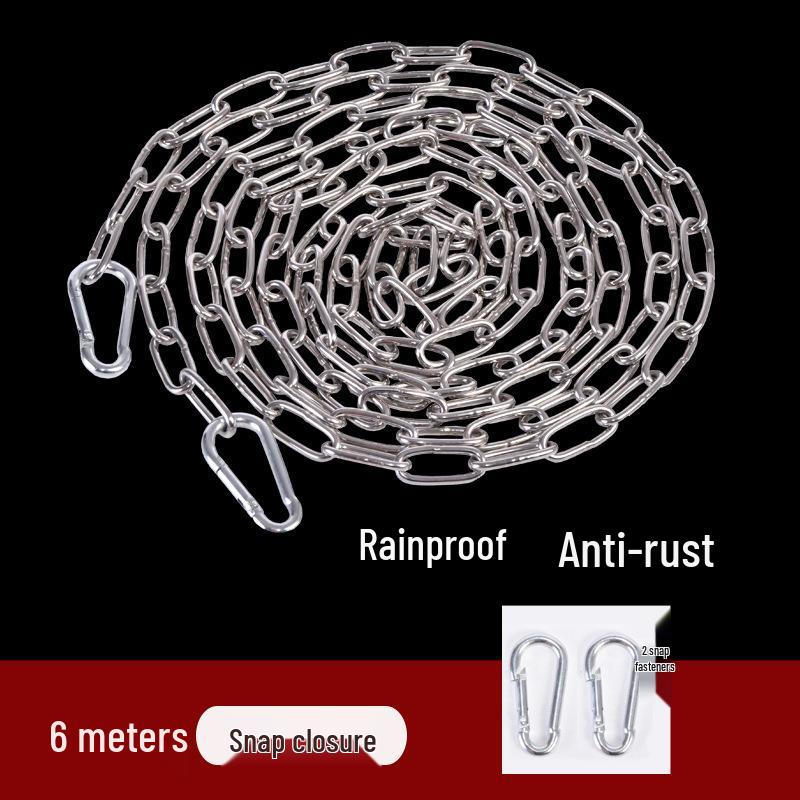 Stainless Steel Multipurpose Chain: Clothes Drying, Hanging, Pet Traction, Anti-theft, Outdoor Use.