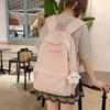 Schoolbag Junior and High School Student Schoolbag Korean Version Simple Embroidered Backpack College Style High Value Women's Bag Versatile Light