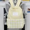 Plaid Backpack Junior High School Student Schoolbag Plaid Large Capacity Backpack