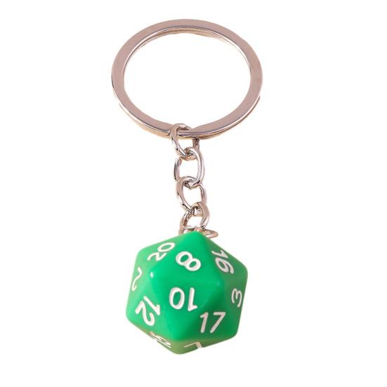 

Брелок в виде кубиков, 20 сторон, изогнутая цепочка из полированной нержавеющей стали с геометрическим рисунком, автомобильный держатель для ключей, сумка, сделай сам, подвесной органайзер для ключей зелёный