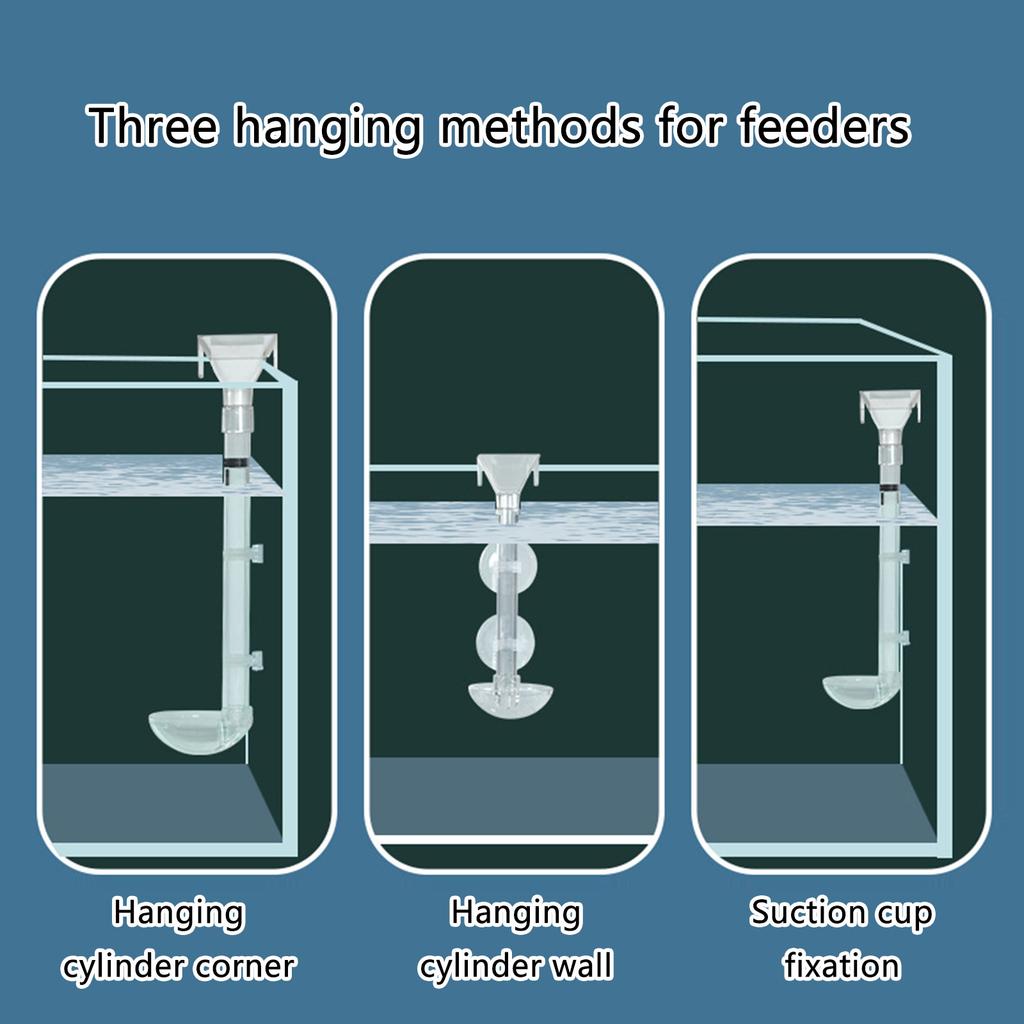 Extendable Feeding Stick Suit Fish Tank Feeding Tool Thickened Water Fish Feeder for Fish Tanks and Pet Health