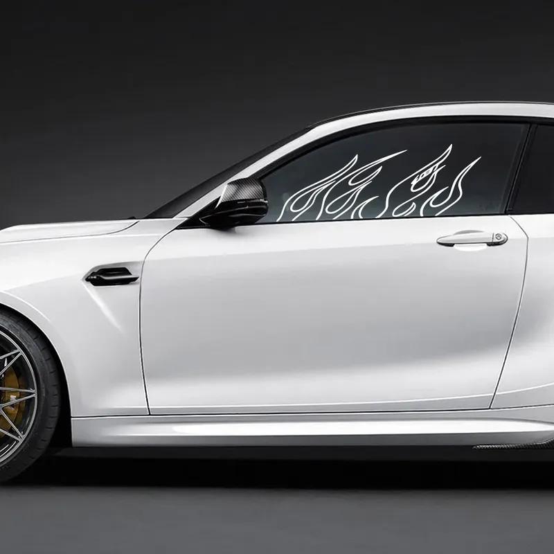 Car Stickers Funny Flame Decor Decals Outdoor Vinyl Self-Adhesive Decoration For Vehicle Window Hood Bumper Tailgate Door Side