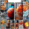 Étui de Sport Panier de Basket pour Samsung Galaxy S23 S21 S20 FE S24 S22 Ultra S10 S10e S9 Plus Coque de Téléphone Bumper en TPU Souple Noir