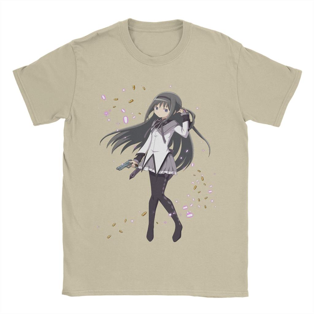 Unisex Mahou Shoujo Homura Akemi T Shirt Madoka Magica Anime Pure Cotton Clothes Vintage Short Sleeve Round Neck Tees TShirt