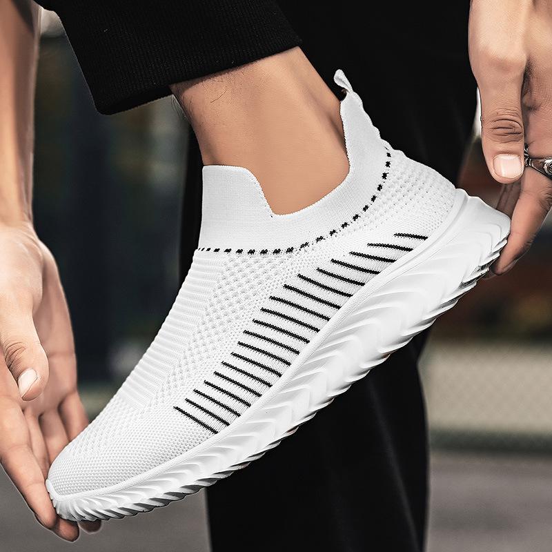 Summer and Autumn New Foreign Trade Large Size Men's Shoes Low-top Foot Cover Light Socks Shoes Ultra-light Sports Running Men's Shoes Tide