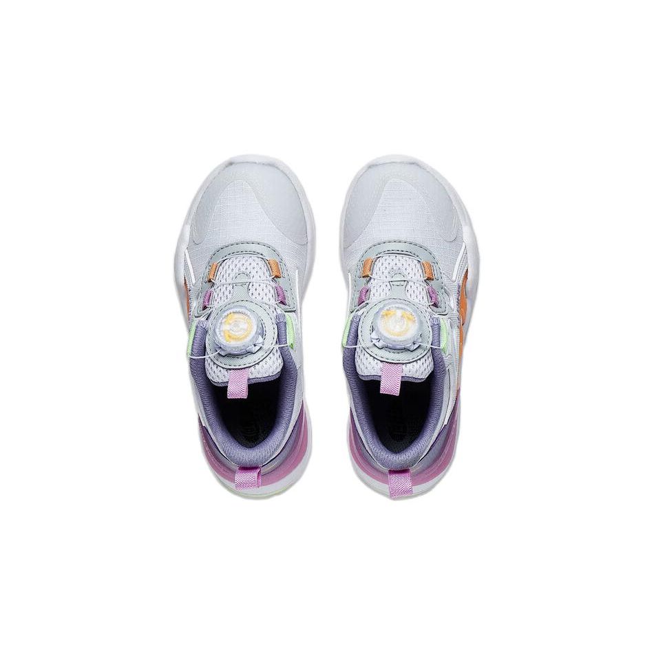 Li Ning Comfortable Casual Non-Slip Wear-Resistant Kids Casual Shoes Kids Shoes White Purple YKNT076-4
