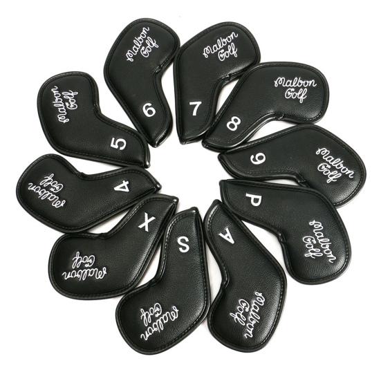 10Pcs/Set Golf Club Cover Delicate Embroidery Fine Workmanship Wear-resistant Scratch-resistant Exquisite Sewing Protective