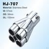57mm Car Exhaust Tail Tip Stainless Steel 155mm Silver