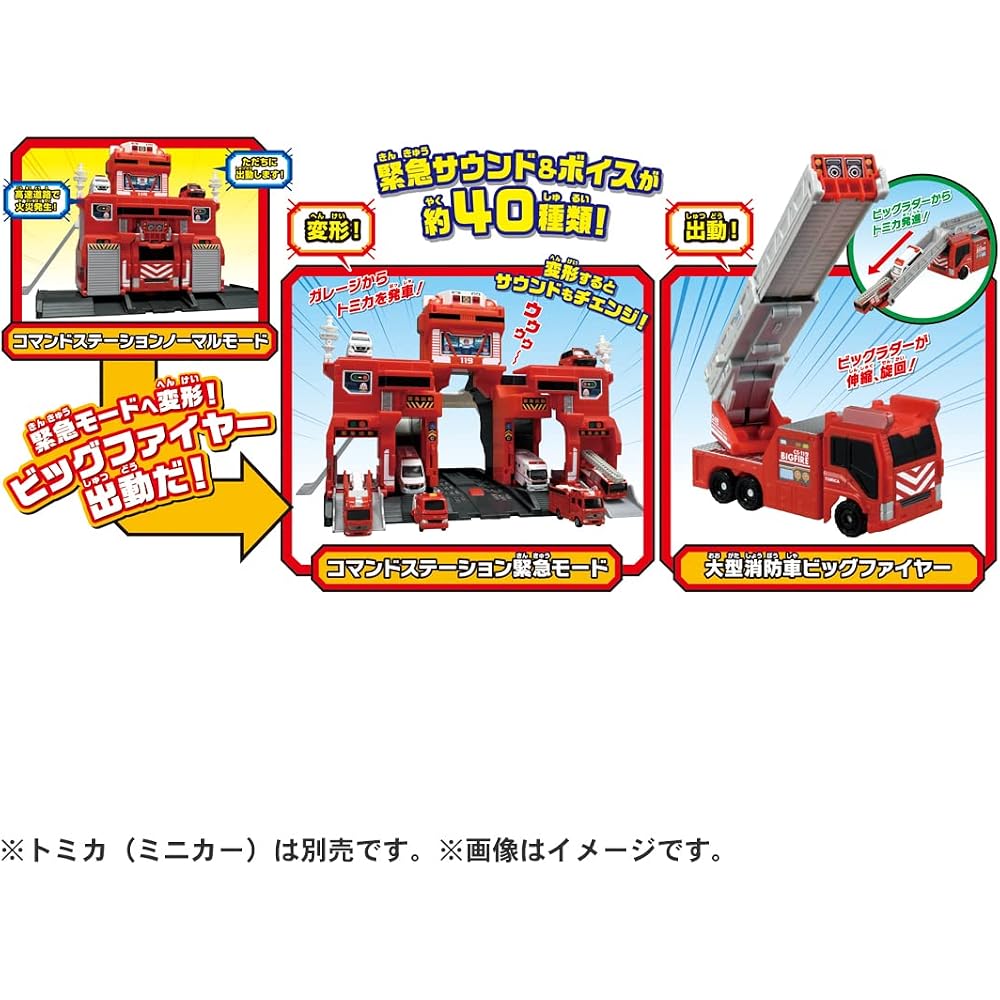 TAKARA TOMY (TAKARA TOMY) “Tomica Deformation Dispatch! “Big Fire & Command Station” Minicar Car ...