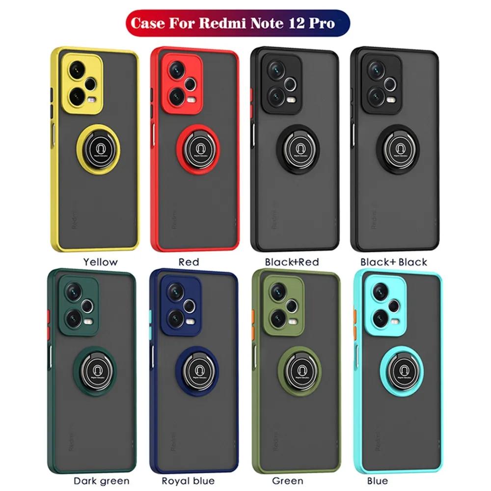 With Ring Holder Case For Xiaomi Redmi Note 12 11 12s 10s 10 9 8 Pro 10C 12C 5G Magnetic Cover For Redmi Note 12 Pro Plus Cases