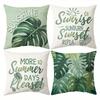 Tropical Vibe Leafy Pillow CoversLiving Room Sofa Cushion Cover, Soft and Comfortable, Bedroom Room Decoration