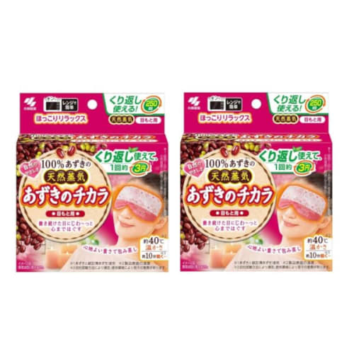 

[Набор из 2 штук] Azuki no Chikara Уход за глазами, 100% натуральный пар адзуки, Примерно 250 применений x 2, Многоразовый от Kobayashi Pharmaceutical