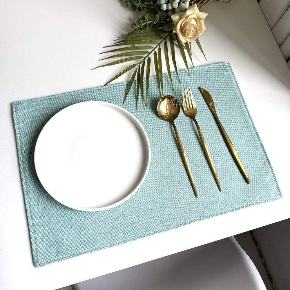 Double-layer Imitation Linen Fabric Placemat, Tableware Mat, Hotel Box Insulation Mat Ins Wind Home Coaster