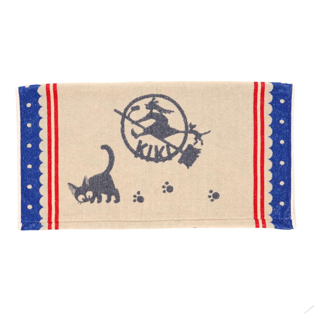 Marushin Washable Pillowcase - Kiki's Delivery Service Marine Jiji (Studio Ghibli) Cat Girl Character Pillowcase - Stretchy Towel Fabric - Adult Size