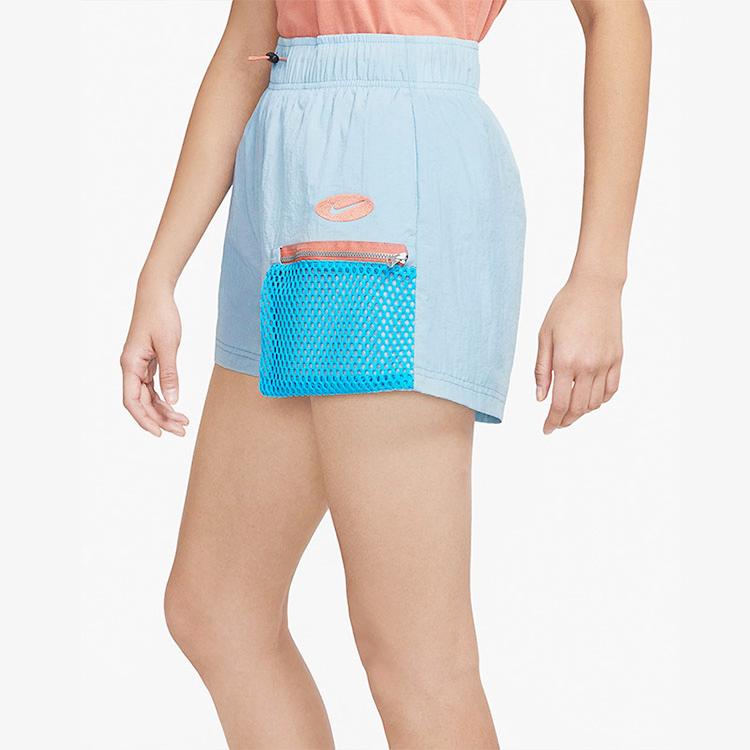 Nike Woven Mesh Color Block Pocket Breathable Sports Shorts Women shorts Blue DM6561-494