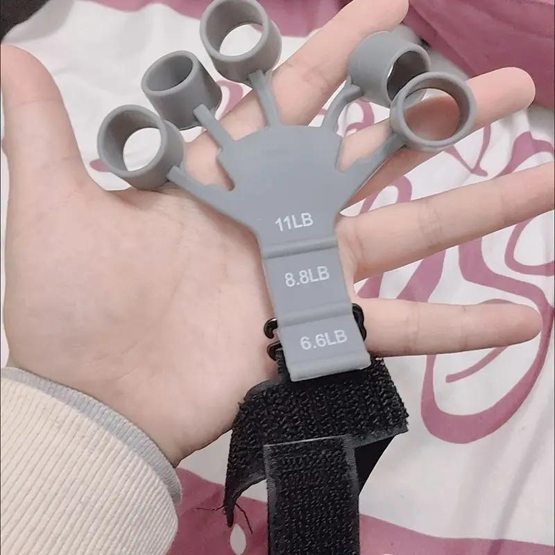 Silicone 5-Finger Grip Strengthener - Hand Rehabilitation Exerciser for Finger/Wrist Therapy & Vein Circulation Improvement