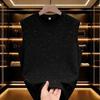 Men's Sleeveless Vest Star Glitter Powder Hot Diamond Crew Neck Loose Breathable Sports Top