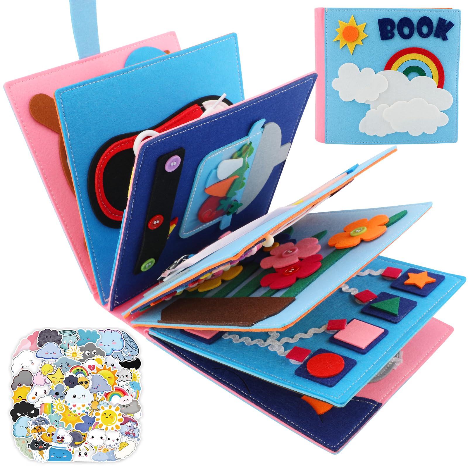 

FlyCreat Montessori Ткань Картина Ткань Занятый Малыш Занят Для 1 Года 2 Года 3 Года 4 Года 5 Года Для Практики Изменение Малыша Занятый Ребенок Шнурки