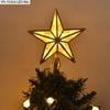 Christmas Tree Top Star LED Light Lamp Christmas Decorations For Home Xmas Tree Ornaments Navidad New Year 2025 Natal Noel