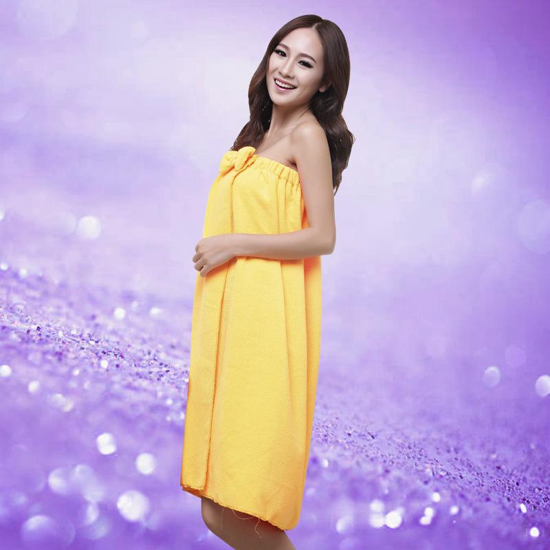 Korean Style Microfiber Bow Bath Skirt - Strapless & Versatile Bath Towel