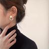 Large Retro 925 Pearl Earrings with Niche Ear Buckles for Women