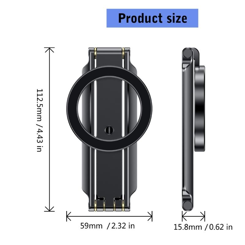 Foldable Aluminum Phone Holder Tripod For Handfree Photography Live Streaming Stable Magnetic Mount