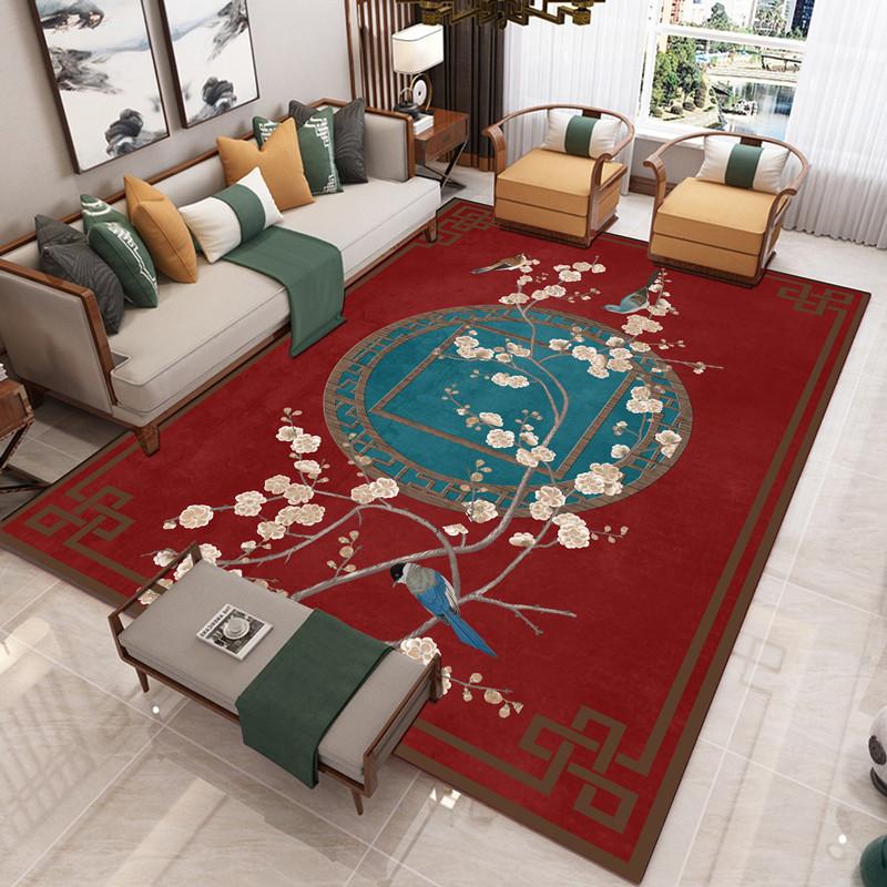 New Chinese Style Living Room Carpet Chinese Style Sofa Coffee Table Mat Bedside Classical Style Carpet
