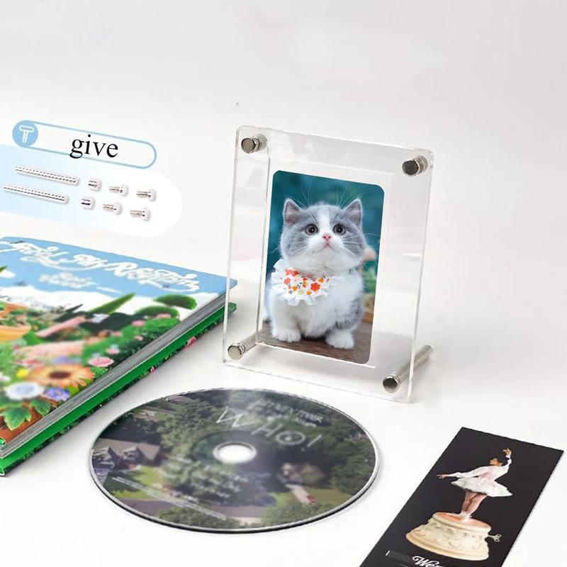 Transparent CD Idol Photo Frame Acrylic Photo Display Stand Photo Protective Album Picture Poster Holder CD Storage Case
