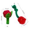 Stuffed Dog Toy Squeak Rose Flower Plush Chew Toy for Small and Dogs